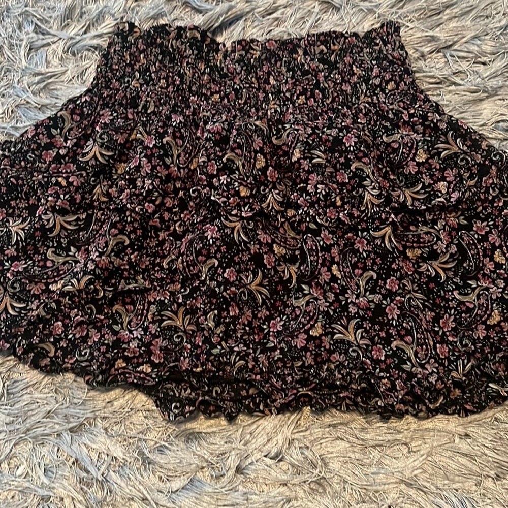Frilly Flower Mini Skirt